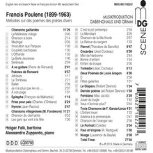 Francis Poulenc (1899-1963): Lieder, CD