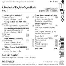 Ben van Oosten - A Festival of English Organ Music, CD