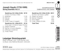 Joseph Haydn (1732-1809): Streichquartette Vol.9, CD