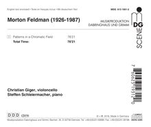 Morton Feldman (1926-1987): Patterns in a Chromatic Field für Cello &amp; Klavier, CD