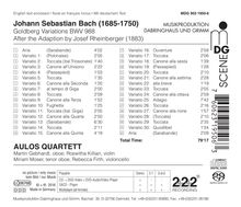 Johann Sebastian Bach (1685-1750): Goldberg-Variationen BWV 988 für 2 Oboen, Violine &amp; Cello, Super Audio CD