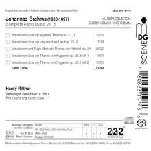 Johannes Brahms (1833-1897): Klavierwerke Vol.5, Super Audio CD
