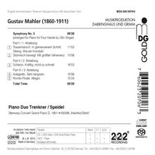 Gustav Mahler (1860-1911): Symphonie Nr.5 (für Klavier 4-händig), Super Audio CD