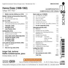 Hanns Eisler (1898-1962): Lieder Vol.4, CD