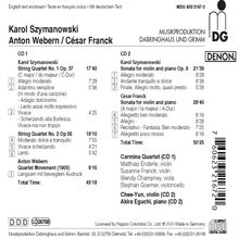 Karol Szymanowski (1882-1937): Streichquartette Nr.1 &amp; 2, 2 CDs