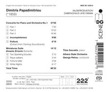 Dimitris Papadimitriou (geb. 1959): Klavierkonzert Nr.1, Super Audio CD