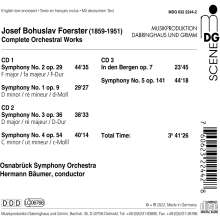 Josef Bohuslav Foerster (1859-1951): Symphonien Nr.1-5, 3 CDs