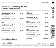 Alexander Glasunow (1865-1936): Sämtliche Streichquartette, 5 CDs