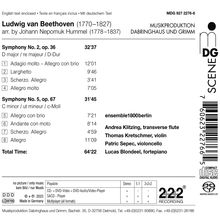 Ludwig van Beethoven (1770-1827): Symphonien Nr.2 &amp; 5 (Fassung für Kammerensemble von Johann Nepomuk Hummel), Super Audio CD