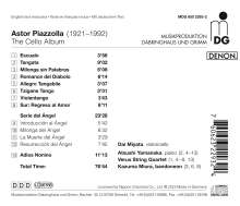 Astor Piazzolla (1921-1992): Tangos mit Cello "The Cello Album", CD