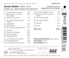 Gustav Mahler (1860-1911): Des Knaben Wunderhorn (Klavierfassung), Super Audio CD