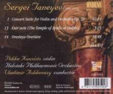 Serge Tanejew (1856-1915): Konzertsuite op.28 für Violine &amp; Orchester, CD