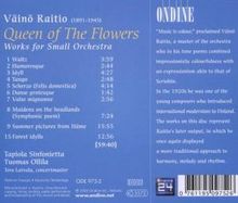 Väinö Raitio (1891-1945): Werke für kleines Orchester "Queen of the Flowers", CD