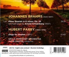 Johannes Brahms (1833-1897): Klavierquartett op.25 (in der Bearbeitung von Schönberg), CD