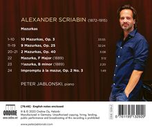 Alexander Scriabin (1872-1915): Mazurken opp.3,25,40, CD