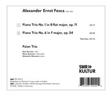 Alexander Fesca (1820-1849): Klaviertrios Nr.1 &amp; 6, CD