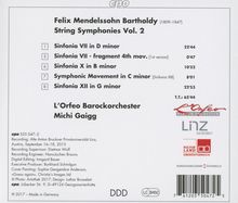 Felix Mendelssohn Bartholdy (1809-1847): Streichersymphonien Vol.2, CD