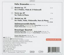 Felix Draeseke (1835-1913): Quintett op.48 für Klavier, Horn, Streichtrio, CD