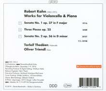 Robert Kahn (1865-1951): Cellosonaten Nr.1 F-Dur op.37 &amp; Nr.2 d-moll op.56, CD