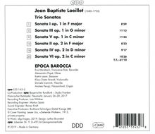 John Loeillet (1680-1730): Triosonaten op.1 Nr.1,3,5;op.2 Nr.2,4,6, CD