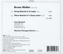 Bruno Walter (1876-1962): Streichquartett D-Dur, CD