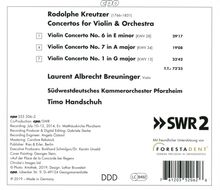 Rodolphe Kreutzer (1766-1831): Violinkonzerte Nr. 1 G-Dur, Nr. 6 e-moll, Nr. 7 A-Dur, CD