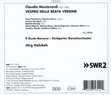 Claudio Monteverdi (1567-1643): Vespro della beata vergine, CD