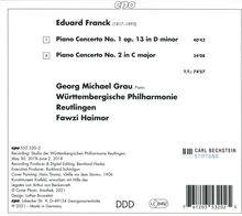 Eduard Franck (1817-1893): Klavierkonzerte Nr.1 &amp; 2, CD