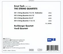 Ernst Toch (1887-1964): Streichquartette Nr.6-13, 4 CDs