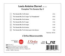 "Louis-Antoine Dornel: Complete Trio Sonatas Op. 3. Aufgeführt von L'Orfeo Bläserensemble. Gesamtzeit: 55'22"