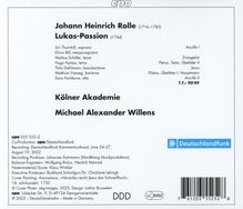 Johann Heinrich Rolle (1716-1785): Lukas-Passion, 2 CDs