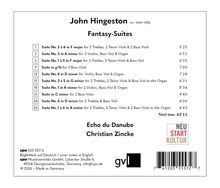 John Hingeston Fantasy-Suites, acht Musiktitel aufgeführt, "Echo du Danube", "Christian Zincke". "NEU START KULTUR" Logo.