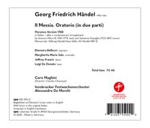 Georg Friedrich Händel (1685-1759): Il Messia (Florentiner Fassung des Messias 1768-1770 / in italienischer Sprache), CD