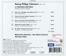 Georg Philipp Telemann (1681-1767): Weihnachtsoratorium (Pasticcio aus 5 Kantaten in der Zusammenstellung von Hermann Max), CD