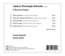 Johann Christoph Schmidt (1664-1728): Ouvertüren (Suiten), CD