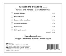 Alessandro Stradella, Cantatas for Bass. Titel und Dauer von sechs Stücken. Mauro Borgioni, Baritone. Akademie Montis Regalis.