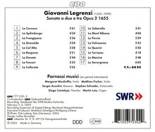 Giovanni Legrenzi (1626-1690): Duo- und Triosonaten op.2 Nr.1-17 (1655), CD