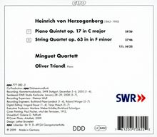 Heinrich von Herzogenberg (1843-1900): Streichquartette Vol.1, CD