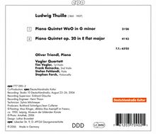 Ludwig Thuille (1861-1907): Klavierquintette op.20 &amp; WoO in g, CD
