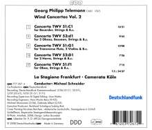 Georg Philipp Telemann (1681-1767): Bläserkonzerte Vol.2, CD