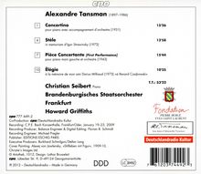 Alexandre Tansman (1897-1986): Werke für Klavier &amp; Orchester, CD