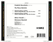 Friedrich Gernsheim (1839-1916): Klavierquintette Nr.1 d-moll op.35 &amp; Nr.2 h-moll op.63, CD