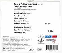 Georg Philipp Telemann (1681-1767): Lukas Passion (1748), 2 CDs