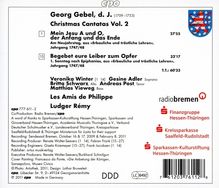 Georg Gebel (1709-1753): Weihnachtskantaten Vol.2, CD