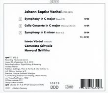 Johann Baptist (Jan Krtitel) Vanhal (1739-1813): Symphonien C-Dur &amp; e-moll, CD