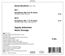 Anton Bruckner (1824-1896): Symphonien Nr.0 &amp; 1, 2 CDs