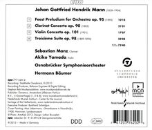 Gottfried Hendrik Mann (1858-1904): Klarinettenkonzert op.90, CD