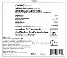 Carl Orff (1895-1982): Ein Sommernachtstraum, 2 CDs
