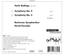Henk Badings (1907-1987): Symphonien Nr.4 &amp; 5, CD