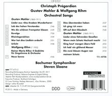 Christoph Pregardien singt Orchesterlieder von Mahler &amp; Rihm, CD